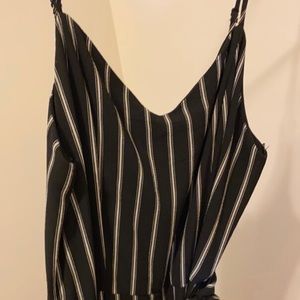 Black and White Stripped Romper